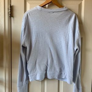 J. Crew Tops - Light blue J. Crew faux-wrap top in textured crepe J. Crew Tops - Light blue J. Crew faux-wrap top in textured crepe